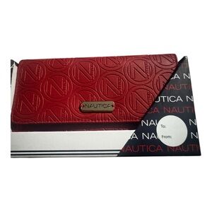 Nautica Red Embossed Wallet